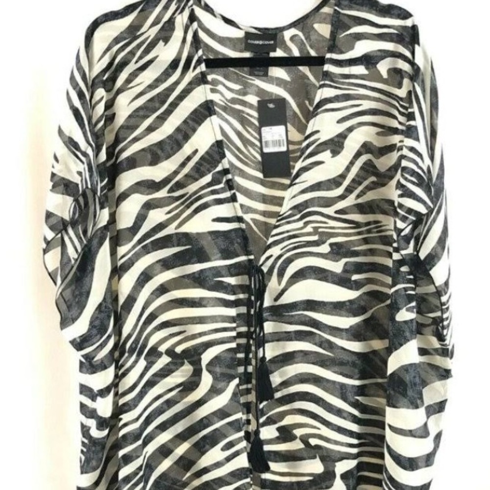 Womenβs swimsuits coverup wrap wild zebra